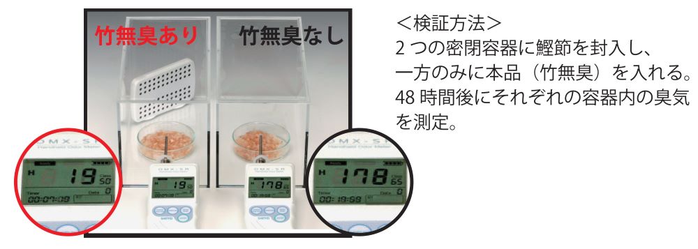 竹無臭：鰹節のにおいによる比較