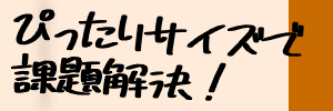 ぴったりサイズで問題解決！