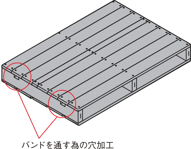 樹脂パレットカスタマイズ例ー結束バンド固定用フックの追加